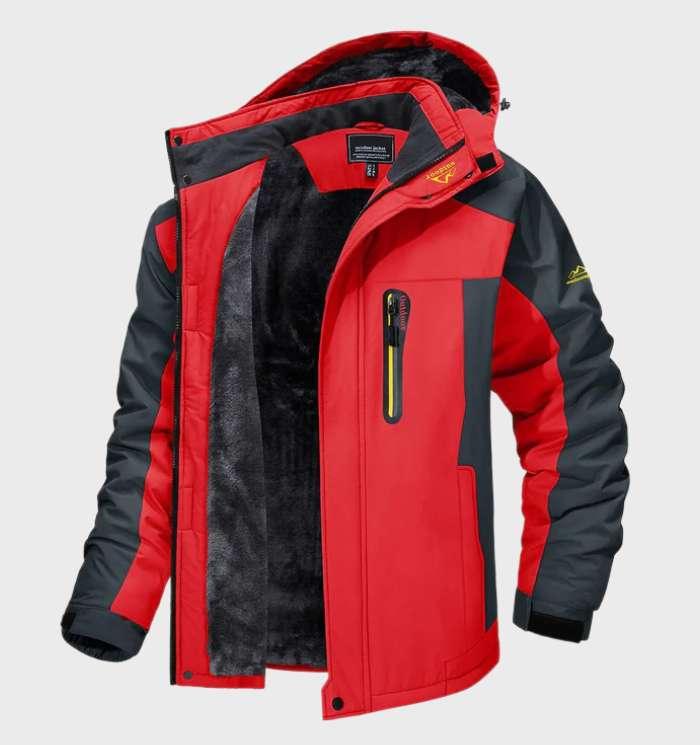 Fleece Hooded Jacket Green Waterproof Men's – Outdoor, Camping, Hiking, Winter Warmth