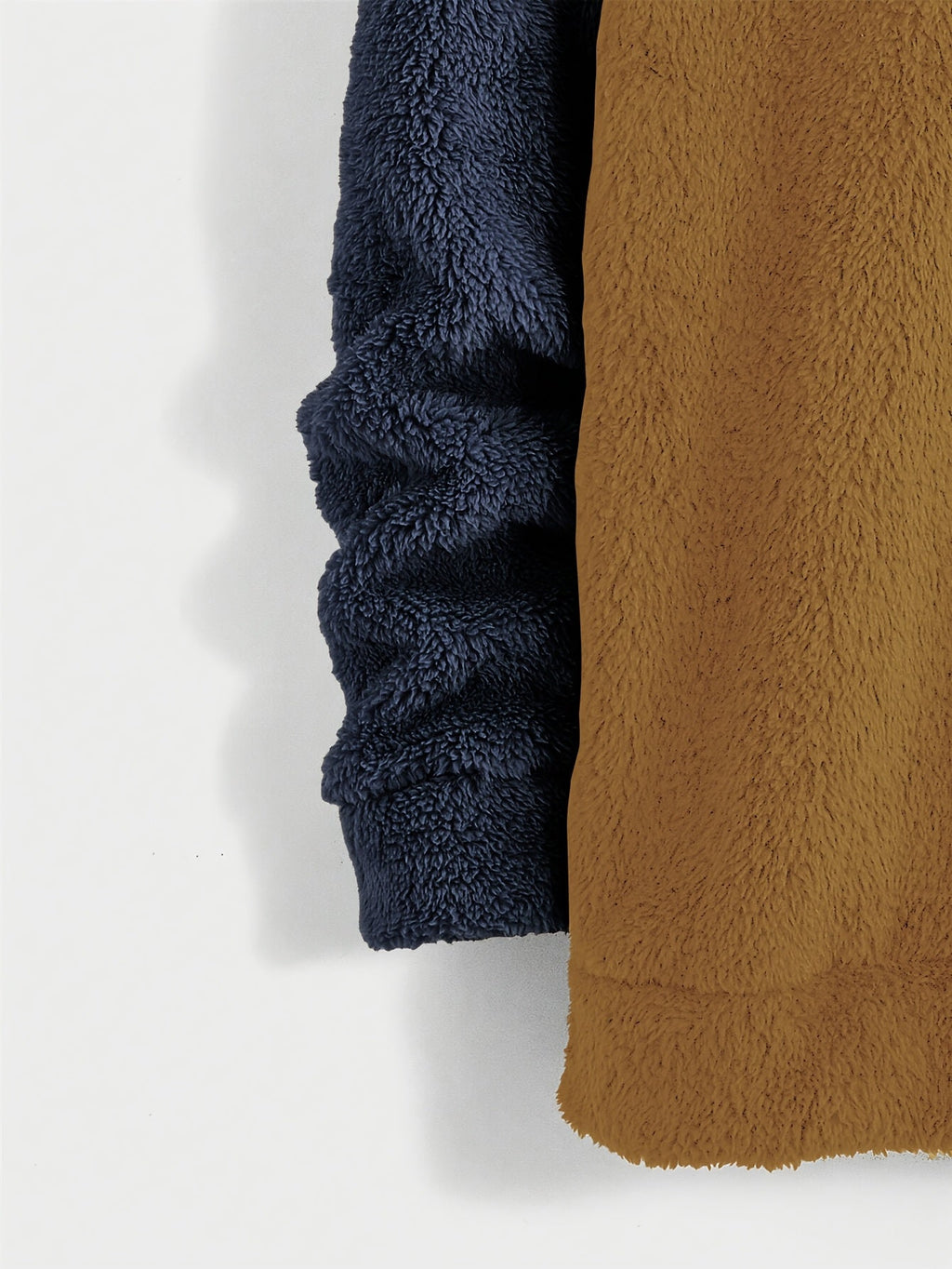 Fleece Hoodie and Jogger Set Men's Color-Block Kangaroo Pocket Tracksuit – Casual, Loungewear