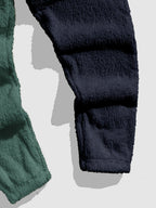 Fleece Hoodie and Jogger Set Men's Color-Block Kangaroo Pocket Tracksuit – Casual, Loungewear