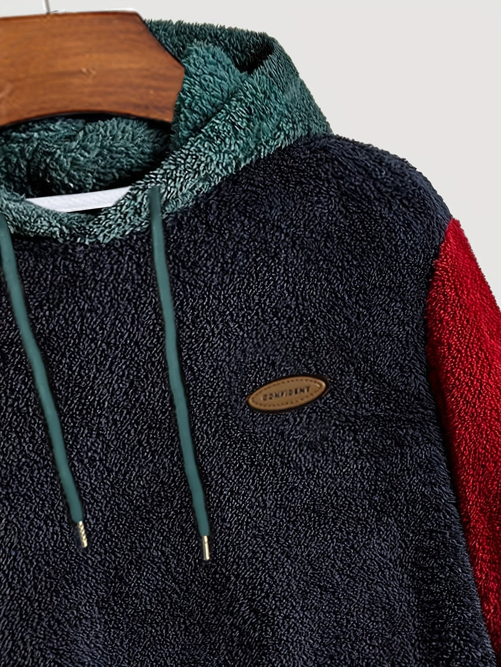 Fleece Hoodie and Jogger Set Men's Color-Block Kangaroo Pocket Tracksuit – Casual, Loungewear