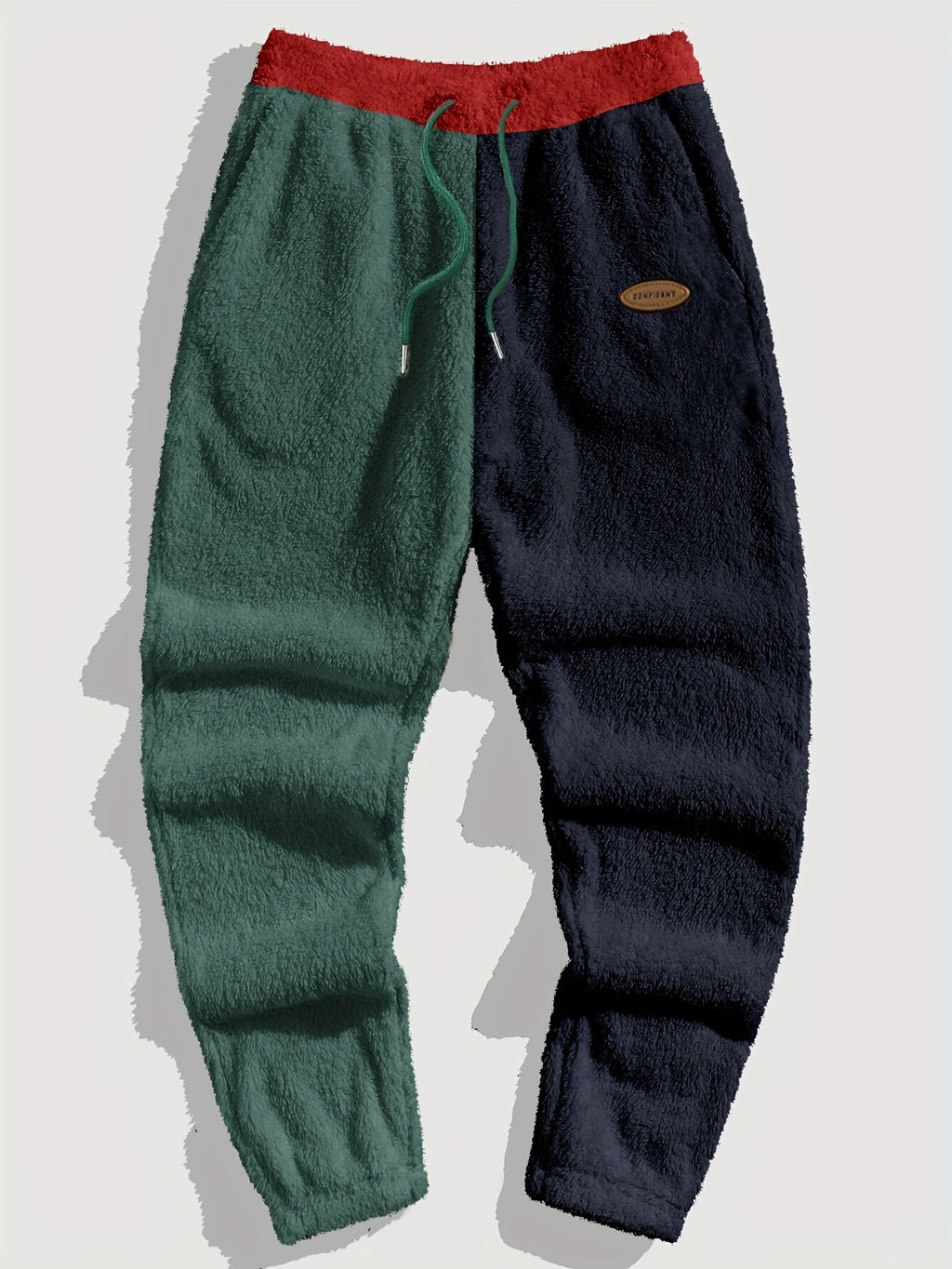 Fleece Hoodie and Jogger Set Men's Color-Block Kangaroo Pocket Tracksuit – Casual, Loungewear