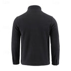 Fleece Jacket Men's Stand-Collar Full-Zip Green – Casual, Outdoor · Faylori
