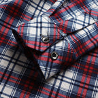 Fleece-Lined Flannel Shirt Plaid Men's Long Sleeve Button-Up – Casual, Winter Gift