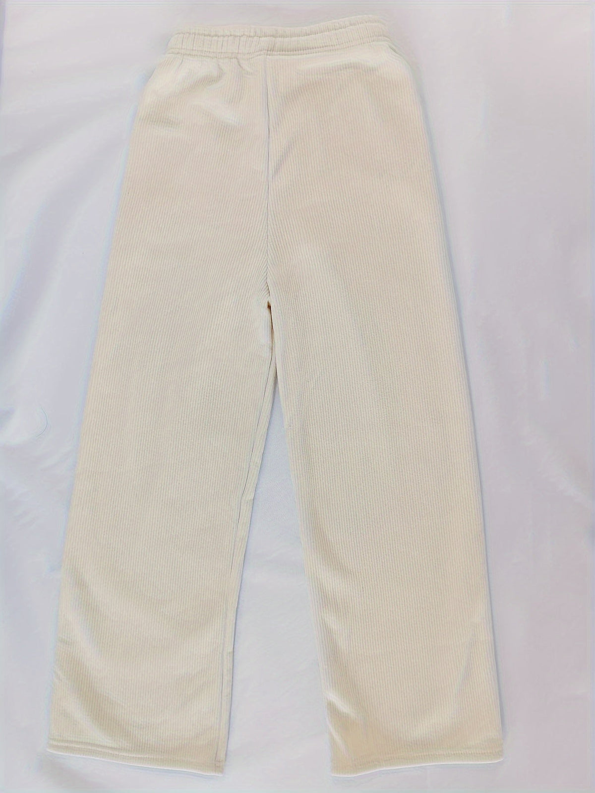 Fleece-Lined Wide-Leg Lounge Pants Women's Corduroy Warm Thermal Bottoms – Casual, Winter Home Wear