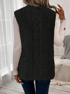 Fleece Vest Women's Sleeveless with Pockets Textured – Casual, Layering, Office, Gift