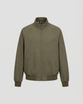 Harrington Jacket Men's Olive Green Full-Zip Check Lining Stand Collar – Casual, Office