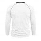 Henley Shirt Men's Long Sleeve Button Neck Army Green – Casual, Office, Gift · Faylori