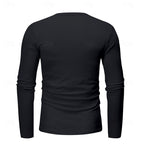 Henley Shirt Men's Long-Sleeve Button Neck Solid Color – Casual, Office · Faylori