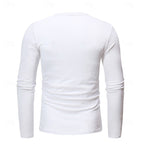 Henley Shirt Men's Long-Sleeve Button Neck Solid Color – Casual, Office · Faylori