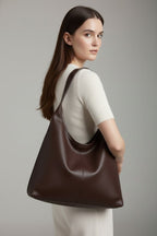 Hobo Shoulder Bag Brown Faux Leather Women's – Casual, Office · Faylori