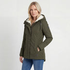 Hooded Parka Jacket Black Fleece-Lined Waterproof Women's – Casual, Winter, Everyday
