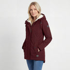 Hooded Parka Jacket Black Fleece-Lined Waterproof Women's – Casual, Winter, Everyday