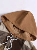 Hooded Plaid Shirt Jacket Men's Button-Up Corduroy Pocket Shacket – Casual, Fall Layering, Gift