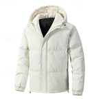 Hooded Puffer Jacket Men's Insulated Zip-Up Winter Coat – Casual, Outdoor · Faylori