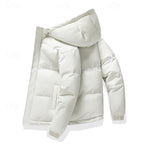 Hooded Puffer Jacket Men's Insulated Zip-Up Winter Coat – Casual, Outdoor · Faylori