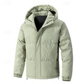Hooded Puffer Jacket Men's Insulated Zip-Up Winter Coat – Casual, Outdoor · Faylori