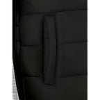 Hooded Puffer Jacket Men's Quilted Black Zip-Up Coat – Casual, Winter Outerwear Gift