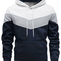 Hooded Pullover Sweatshirt Navy Ribbed Cuffs Men's – Casual, Office, Gift · Faylori