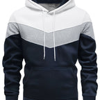 Hooded Pullover Sweatshirt Navy Ribbed Cuffs Men's – Casual, Office, Gift · Faylori