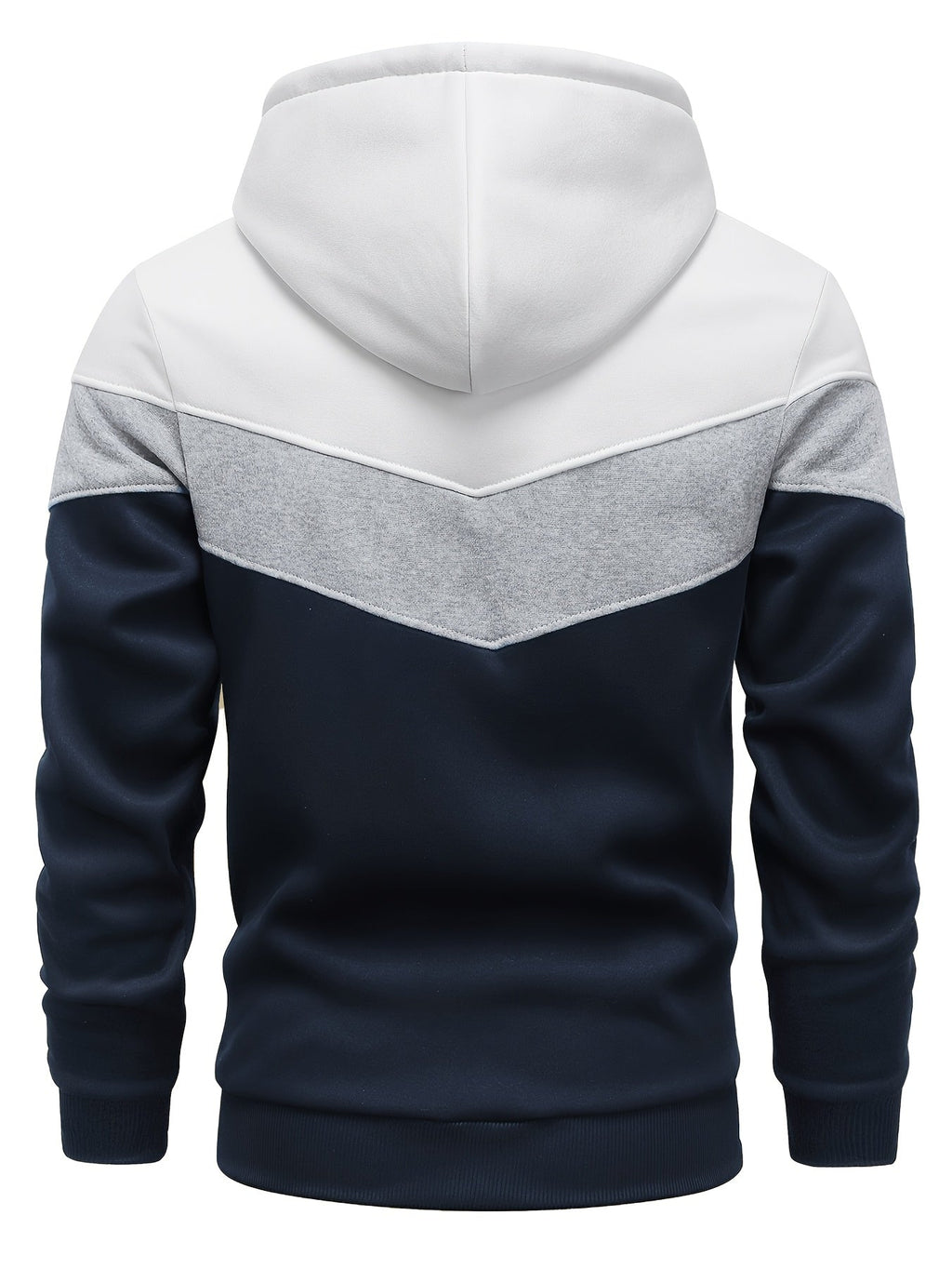 Hooded Pullover Sweatshirt Navy Ribbed Cuffs Men's – Casual, Office, Gift · Faylori
