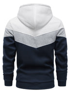 Hooded Pullover Sweatshirt Navy Ribbed Cuffs Men's – Casual, Office, Gift · Faylori
