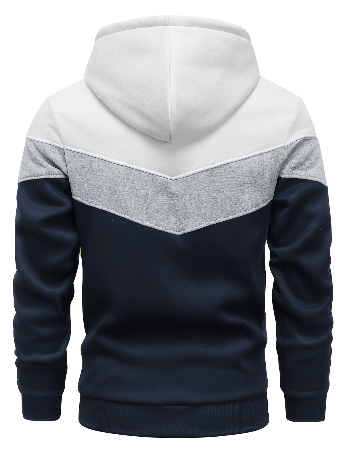 Hooded Pullover Sweatshirt Navy Ribbed Cuffs Men's – Casual, Office, Gift · Faylori