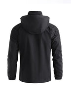 Hooded Shell Jacket Men's Lightweight Windbreaker with Zip Pockets – Hiking, Casual, Outdoor