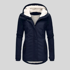 Hooded Winter Parka Coat Gray Fleece-Lined Women's – Casual, Cold Weather · Faylori