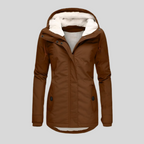 Hooded Winter Parka Coat Gray Fleece-Lined Women's – Casual, Cold Weather · Faylori