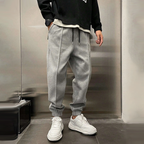 Jogger Sweatpants Men's Gray Drawstring Cuffed Joggers – Casual, Home · Faylori