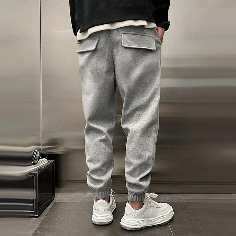 Jogger Sweatpants Men's Gray Drawstring Cuffed Joggers – Casual, Home · Faylori