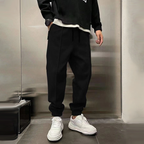 Jogger Sweatpants Men's Gray Drawstring Cuffed Joggers – Casual, Home · Faylori