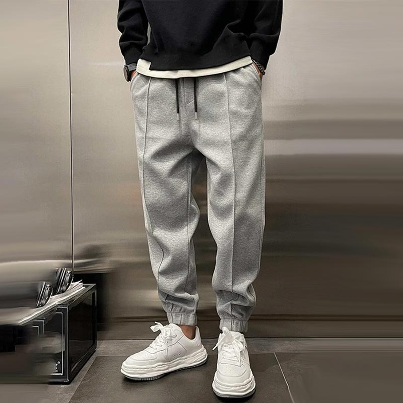 Jogger Sweatpants Men's Gray Drawstring Cuffed Joggers – Casual, Home · Faylori