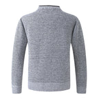 Knit Cardigan Men's V-Neck Button-Front Sweater Gray – Casual, Office, Holiday Gift