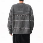 Knit Cardigan Sweater Men's Fair Isle Button Front Christmas Pattern – Casual, Holiday Gift