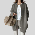 Knit Cardigan Women's Button-Front Oversized Sweater with Ribbed Cuffs – Casual, Office, Layering, Gift