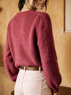 Knit Cardigan Women's Long Sleeve Round Neck Button-Up Sweater – Casual, Office · Faylori