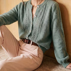 Knit Cardigan Women's Long Sleeve Round Neck Button-Up Sweater – Casual, Office · Faylori