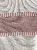 Knit Sweater Color-Block Striped Women's Ribbed Long Sleeve Pullover – Casual, Office