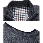 Knit Sweater Vest Men's Stand Collar Zip-Up Fleece Lined Sleeveless Cardigan Gray – Casual, Office, Gift