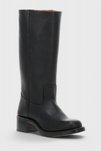 Leather Knee-High Boots Women's Tan Block Heel – Casual, Office, Holiday, Gift · Faylori