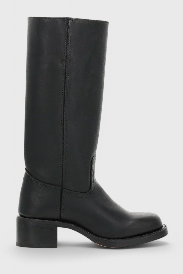 Leather Knee-High Boots Women's Tan Block Heel – Casual, Office, Holiday, Gift · Faylori