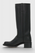 Leather Knee-High Boots Women's Tan Block Heel – Casual, Office, Holiday, Gift · Faylori