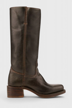 Leather Knee-High Boots Women's Tan Block Heel – Casual, Office, Holiday, Gift · Faylori
