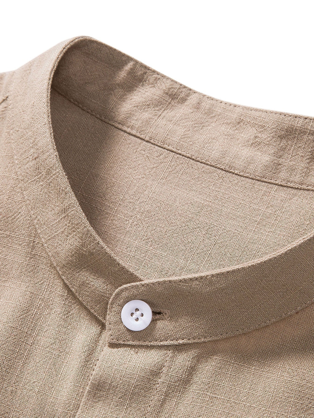 Linen Shirt & Pants Set Men's Khaki Beige Short Sleeve – Casual, Holiday Outfit · Faylori