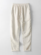 Linen Shirt & Pants Set Men's Khaki Beige Short Sleeve – Casual, Holiday Outfit · Faylori