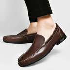 Loafers Blue Leather Slip-On Men's – Casual, Office, Gift · Faylori