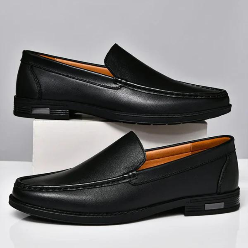 Loafers Blue Leather Slip-On Men's – Casual, Office, Gift · Faylori