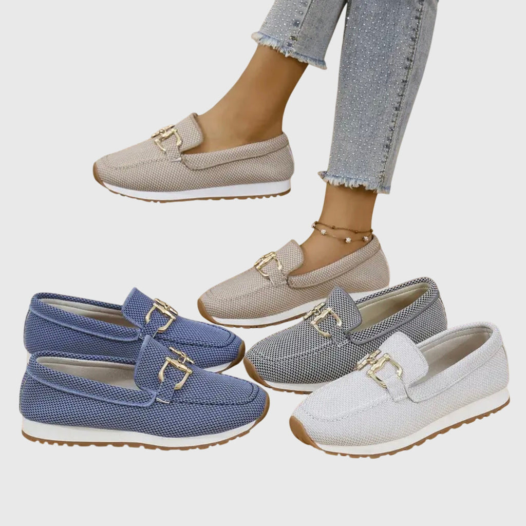 Loafers Blue Mesh Platform Slip-On Women's – Casual, Office, Comfort, Everyday, Gift
