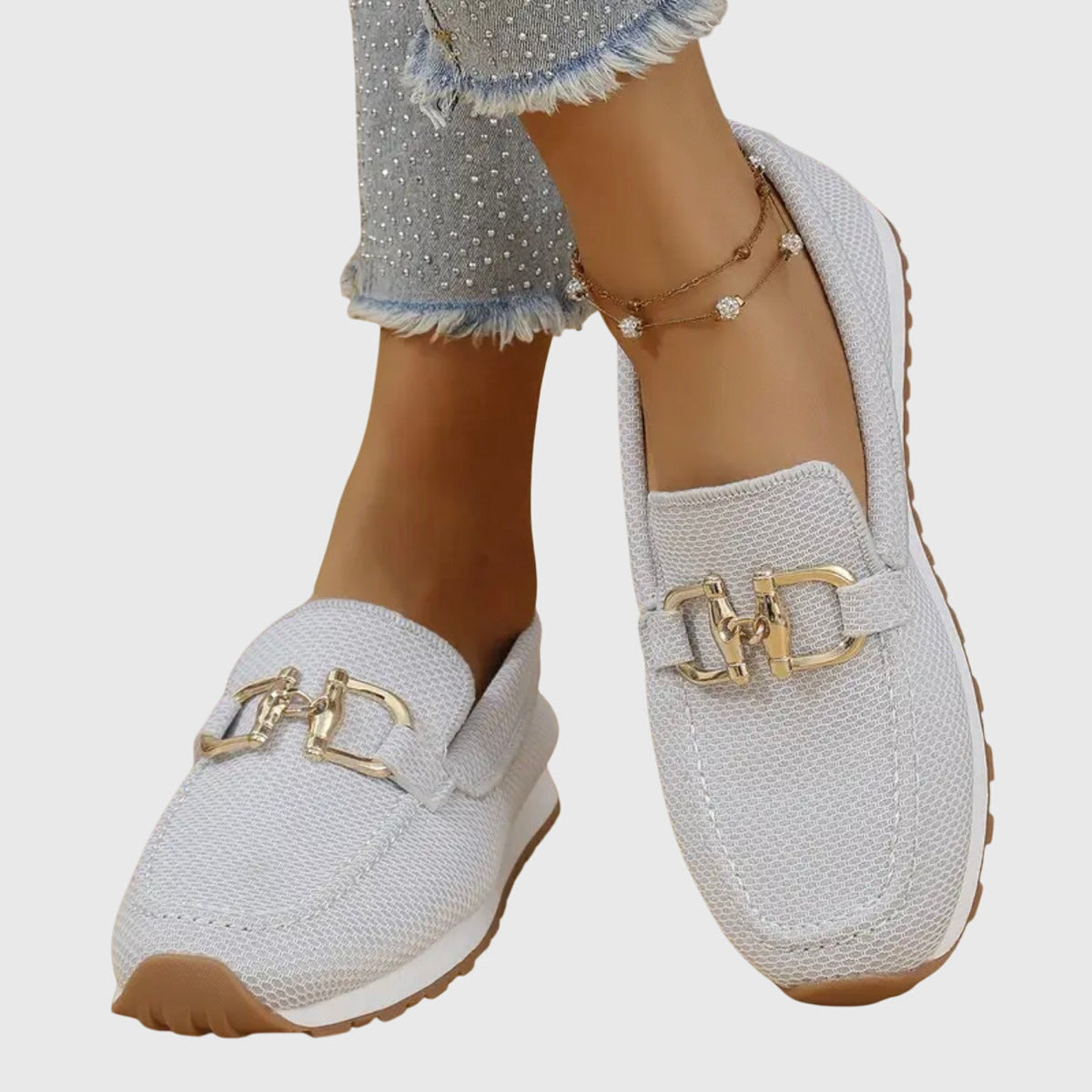 Loafers Blue Mesh Platform Slip-On Women's – Casual, Office, Comfort, Everyday, Gift